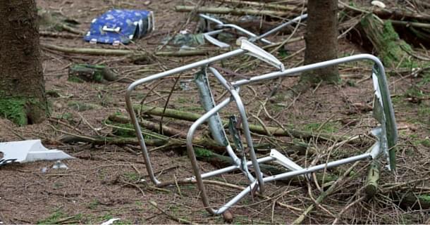 déchets dans la nature