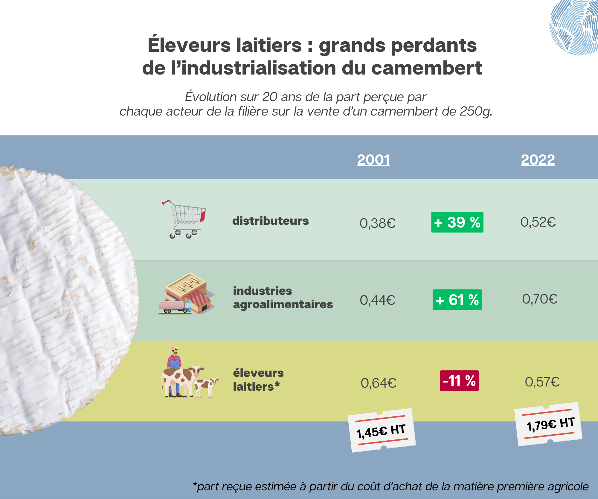 Eleveurs laitiers : grands perdants de l'industrialisation du camembert