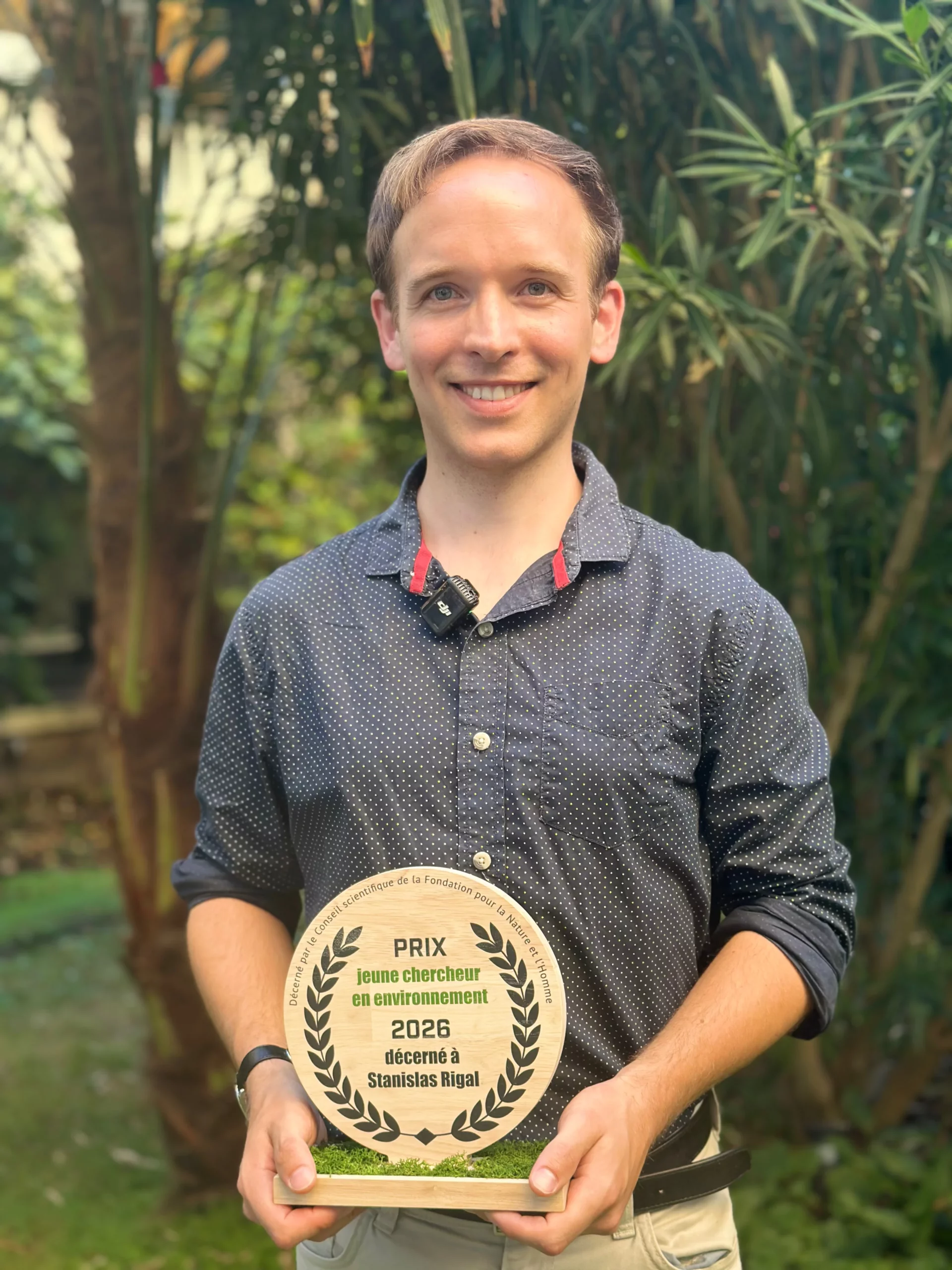 Stanislas Rigal, lauréat du premier prix du chercheur en environnement de la FNH